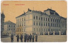 #1807- Romania, Temesvar, Timisoara, c.p. circ. 1910: Scoala de cadeti, animat foto