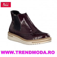 Ghete dama piele ecologica RIEKER Y5583-36 bordo (Marime: 36) foto