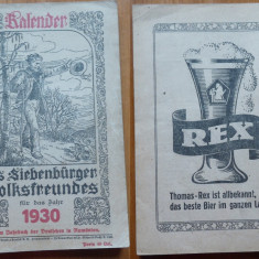 Calendarul popular din Transilvania , Sibiu , 1930 , in germana