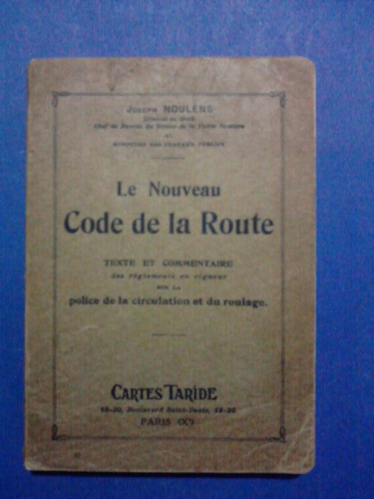Noul cod rutier francez - Joseph Noulens 1923 / R7P3F
