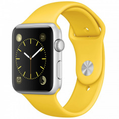 Smartwatch Apple Watch Sport 42mm Silver Aluminium Case Yellow Sport Band foto