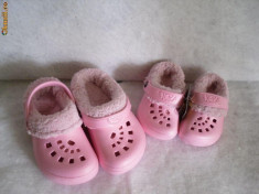 Incaltaminte pt copii - FLEECE DOGGERS/ CROCS( marimea talpii 12,5 cm) foto