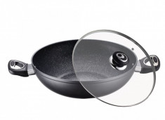 Wok aluminiu cu strat marmura 32 cm Peterhof PH 15410-32 foto