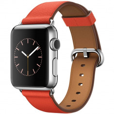 Smartwatch Apple Watch 38mm Stainless Steel Case Red Classic Buckle foto