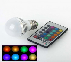 Bec LED Colors RGB 16 culori cu telecomanda foto