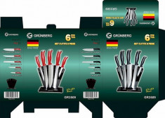 Set cutite cu suport 6 piese Grunberg GR-3509 foto