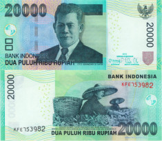 INDONEZIA 20.000 rupiah 2012 UNC!!! foto