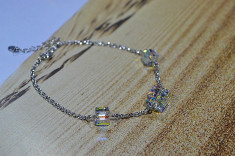 Bratara dama argint S925 cu cristale Swarovski hand-made,Austria-Livr. Gratuita foto