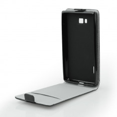 Husa LG Optimus L5 E610 Flip Case Slim Inchidere Magnetica Black foto