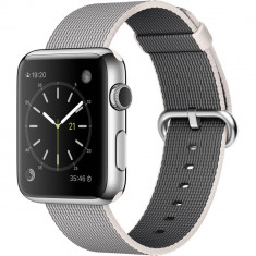 Smartwatch Apple Watch 42mm Stainless Steel Case Pearl Woven Nylon foto