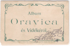 Romania, Oravicza, carte postala -album circulata 1907: 4 imagini foto