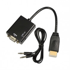 Cablu VGA-HDMI cu adaptor audio foto