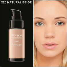 Revlon Colorstay Fond de Ten NORMAL / USCAT cu pompita - 220 NATURAL BEIGE foto