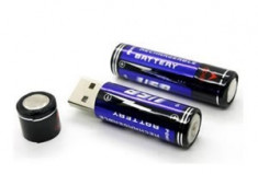 Baterii reincarcabile prin USB - tip AA foto