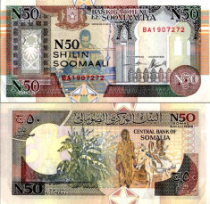 SOMALIA 50 shillings 1991 UNC foto
