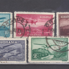 Romania 1931 Posta aeriana serie stampilata