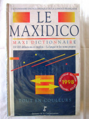 &amp;quot;LE MAXIDICO. Maxi Dictionnaire -130.000 definitions&amp;quot;,1998. Carte noua, in tipla foto