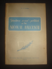 C. I. GULIAN - GANDIREA SOCIAL POLITICA A LUI NICOLAE BALCESCU foto