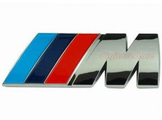 Emblema spate BMW M metalica negru foto