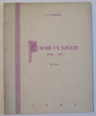 POEME CU LIVEZI 1936 - 1937 , ED. a II a de I. D. PIETRARI , 1940 , CONTINE DEDICATIA AUTORULUI CATRE RADU GYR foto