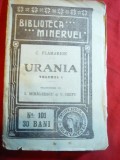 C.Flammarion - Urania , vol I Ed.1911 Colectia Minerva nr.101