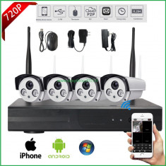 Kit supraveghere video IP wireless NVR 4 camere foto