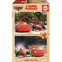 Puzzle Din Lemn Cars 2, 2x50 Piese foto