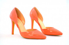 Pantofi dama corai Stiletto - toc 11 cm, model Clip foto
