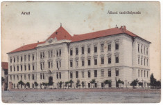 #1835- Romania, Arad carte postala circulata 1911: Casa Invatatorului foto