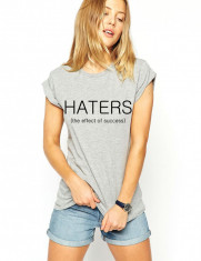 Tricou dama gri - HATERS foto