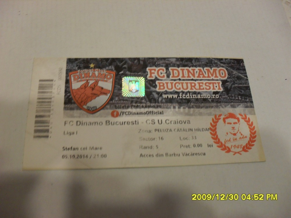 Bilet Dinamo - CS U Craiova | Okazii.ro