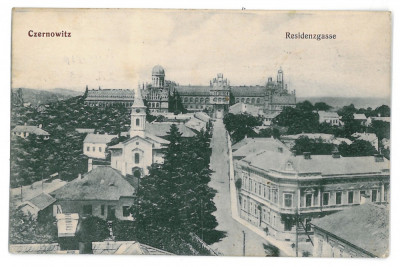 3576 - CERNAUTI, Bucovina, Panorama - old postcard - used - 1913 foto