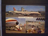 ELVETIA - AEROPORTUL FLUGHAFEN ZURICH CU AVIOANELE SWISSAIR- NECIRCULATA.