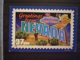 U.S.A. - SALUTARI DIN NEVADA, LAS VEGAS - VEDERE RECLAMA-CIRCULATA, TIMBRATA