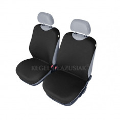 Set huse scaune fata tip maieu pentru Seat Leon, culoare Negru, 2 bucati foto