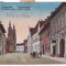 #1852- Romania, salut. Nagyszeben, Sibiu cp. circ. 1921: Str. Fleischer, animat