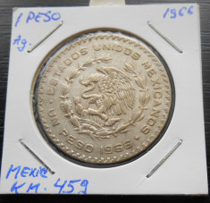 MEXIC 1 Peso 1957-1967 Silver ? 16 g ? ? 34.5 mm KM# 459 foto