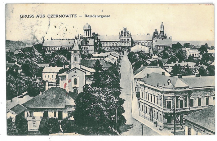 3577 - CERNAUTI, Bucovina, Panorama - old postcard, CENSOR - used - 1910