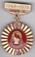 Insigna 1948-1978 UTC Brigadier 30 de ani foto