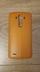 Capac spate maro din piele pentru LG G4 cu suport NFC foto