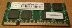 Memorie laptop Transcend 1 GB PC2 5300 DDR2 SODIMM RAM 501534-6509 foto