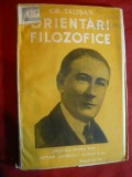 Gr.Tausan - Orientari Filozofice , BPT 1487-1488 ,interbelica ,supracoperta