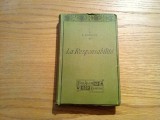 LA RESPONSABILITE - G. Morache -Paris, 1906, 275 p.