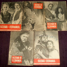 5 reviste Scena si Ecranul 1957-1958, filme teatru, arta teatrala cinematografie