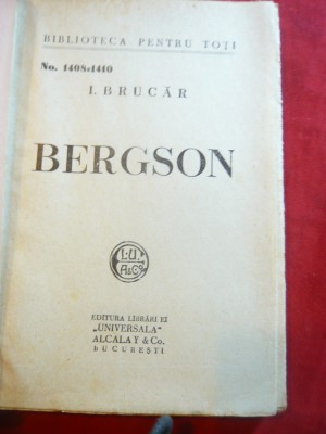 I.Brucar - BERGSON - Ed. 1935 BPT 1408-1410 ,Universala Alcalay foto