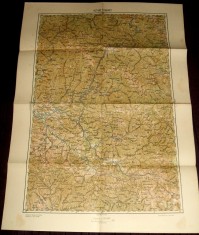1939 Harta militara SIGHET, Sighetu Marmatiei, judet Maramures, format 65x48 cm foto