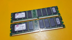 Kit 2GB DDR1 Desktop,1GBx2,Brand Kingston,266Mhz,PC-2100(KTD-WS450/2G) foto