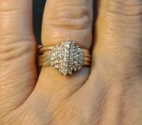 INEL AUR 10K CU 40 DIAMANTE- 0.60 CT, 57 - 67, 12k, Galben