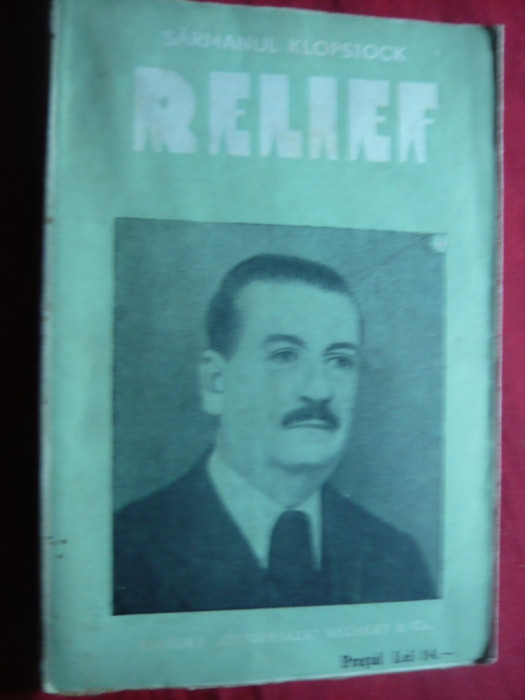 Sarmanul Klopstock - RELIEF - Ed. 1936 ,Alcalay ,BPT 1417-1418