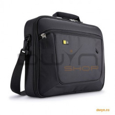 Geanta laptop 17.3&amp;#039; Case Logic, slim, buzunar interior 10.1&amp;#039;, buzunar frontal, poliester, black &amp;#039;ANC foto